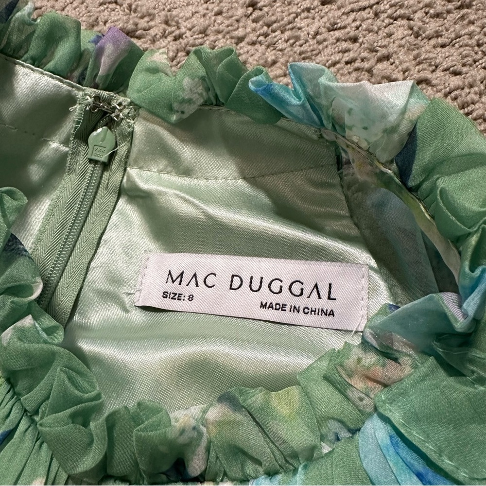 Mac Duggal Green Floral Maxi Dress - Picture 13 of 14
